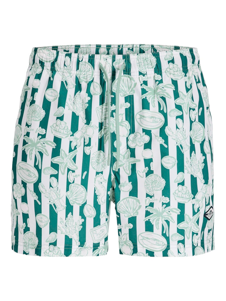 Jpstmaui Vibes Novelty Aop Swim Short Sn - Groen Dessin