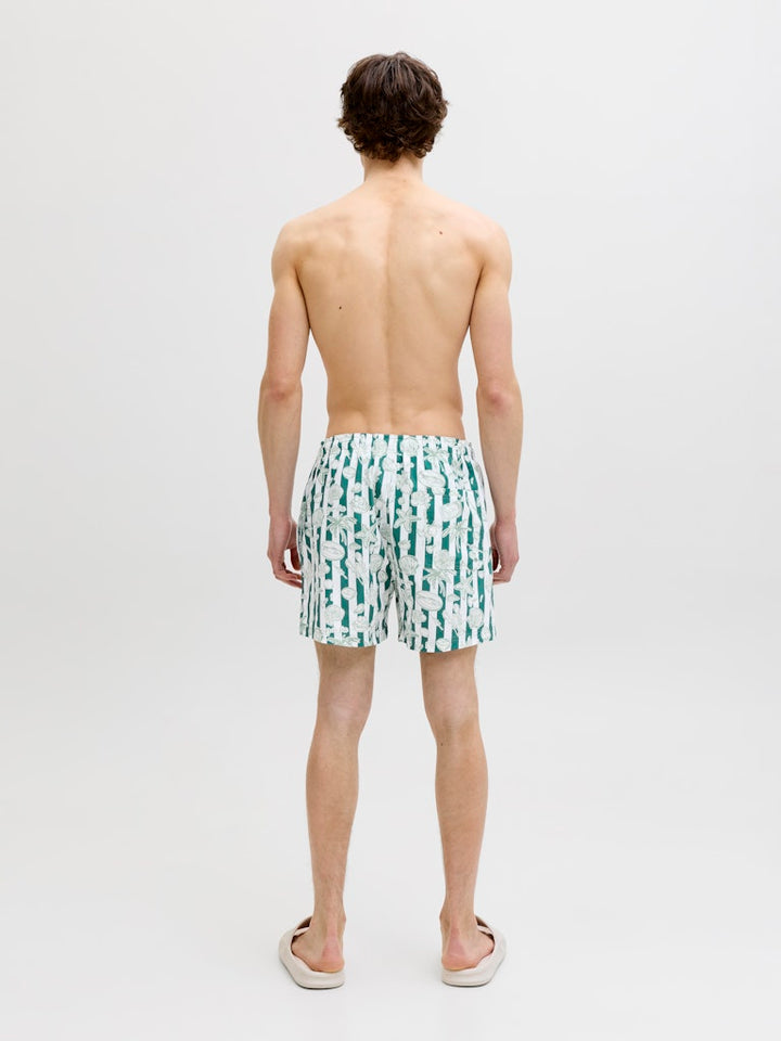 Jpstmaui Vibes Novelty Aop Swim Short Sn - Groen Dessin