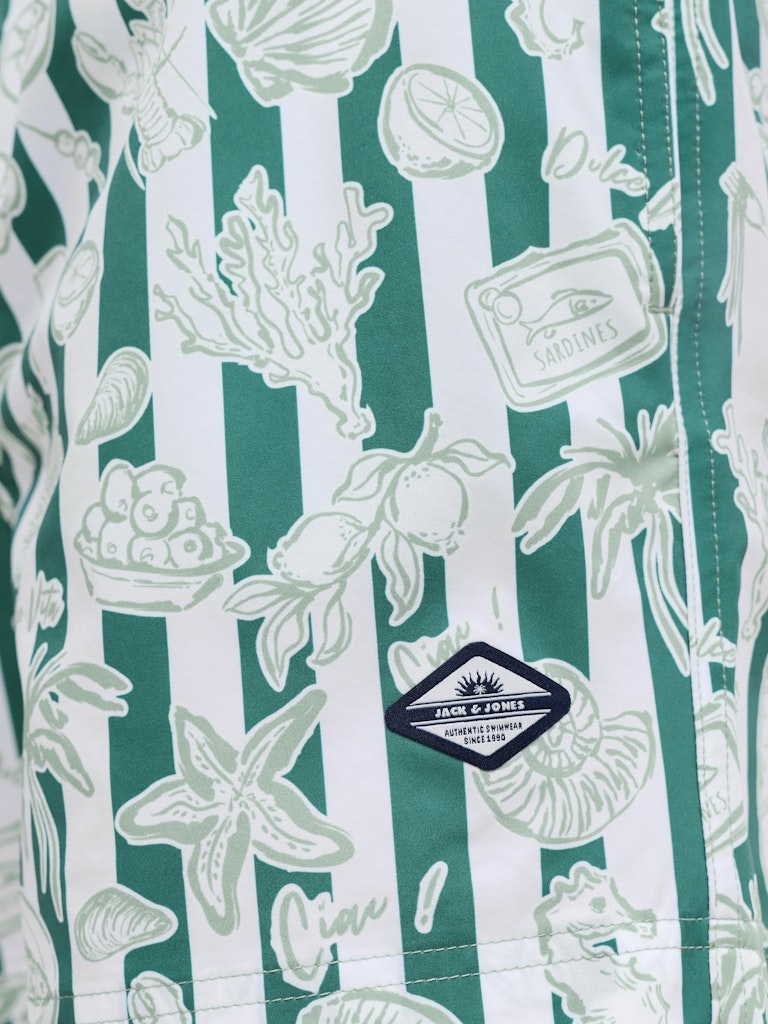 Jpstmaui Vibes Novelty Aop Swim Short Sn - Groen Dessin