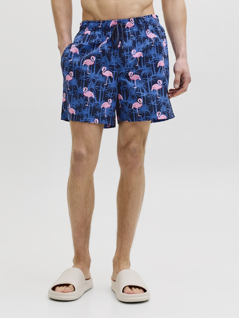 Jpstmaui Vibes Novelty Aop Swim Short Sn - Blauw Dessin