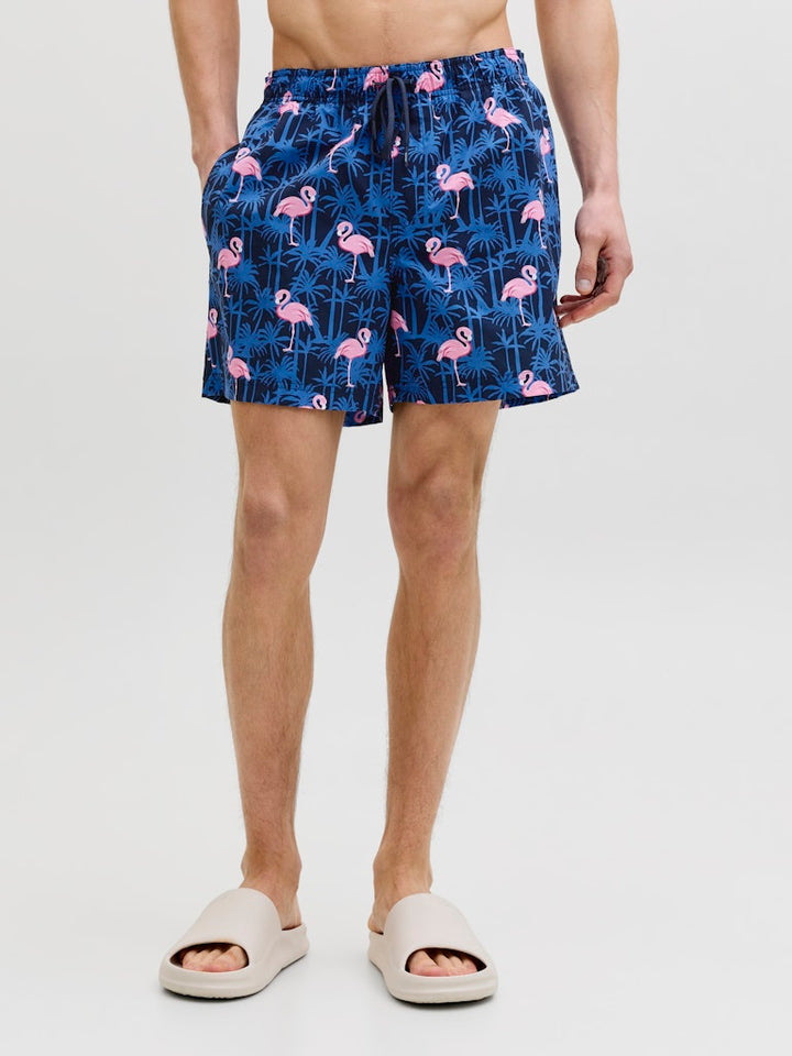 Jpstmaui Vibes Novelty Aop Swim Short Sn - Blauw Dessin