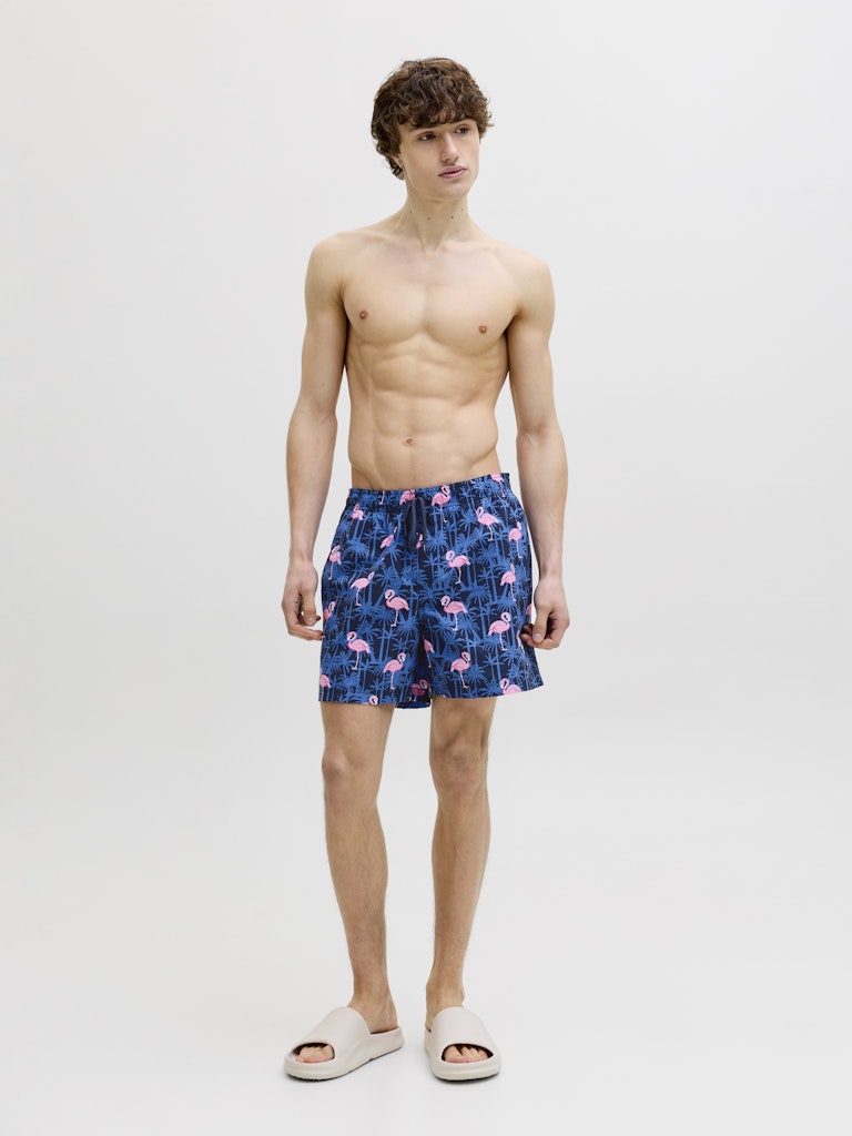 Jpstmaui Vibes Novelty Aop Swim Short Sn - Blauw Dessin