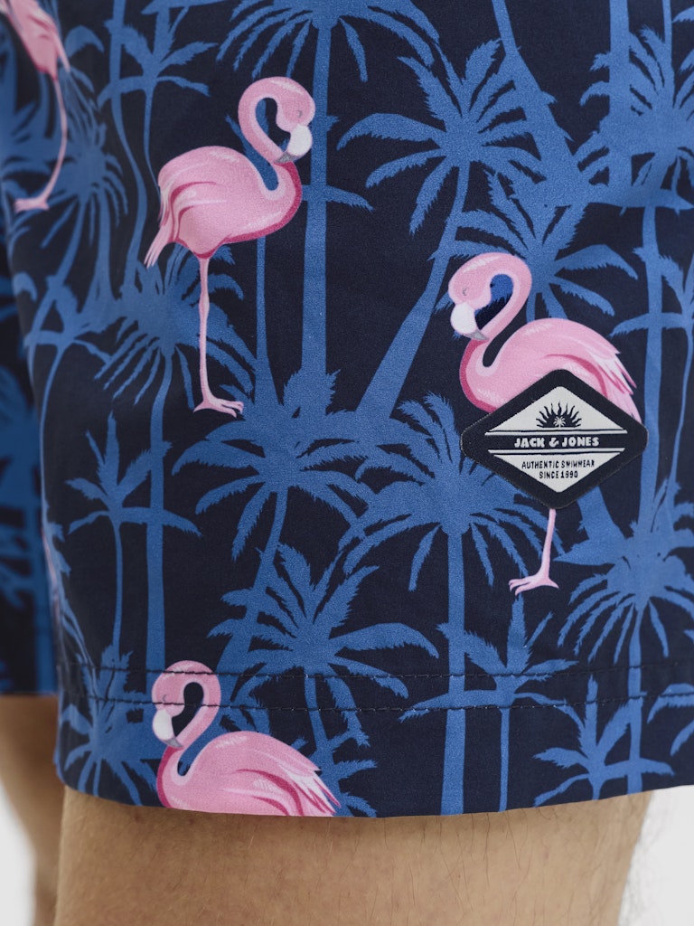 Jpstmaui Vibes Novelty Aop Swim Short Sn - Blauw Dessin