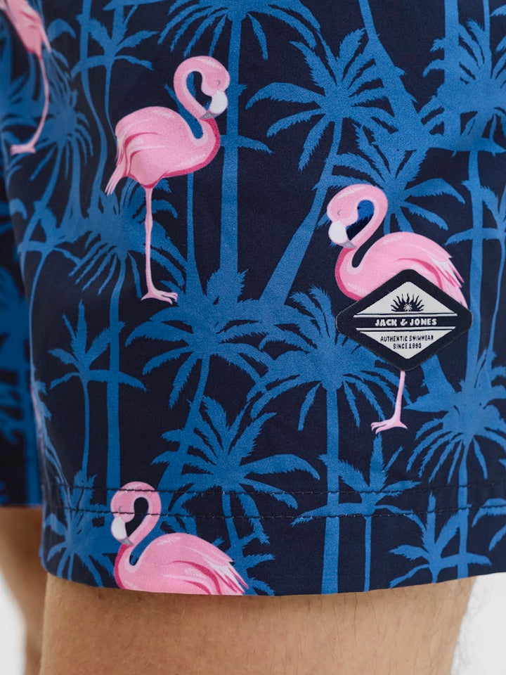 Jpstmaui Vibes Novelty Aop Swim Short Sn - Blauw Dessin