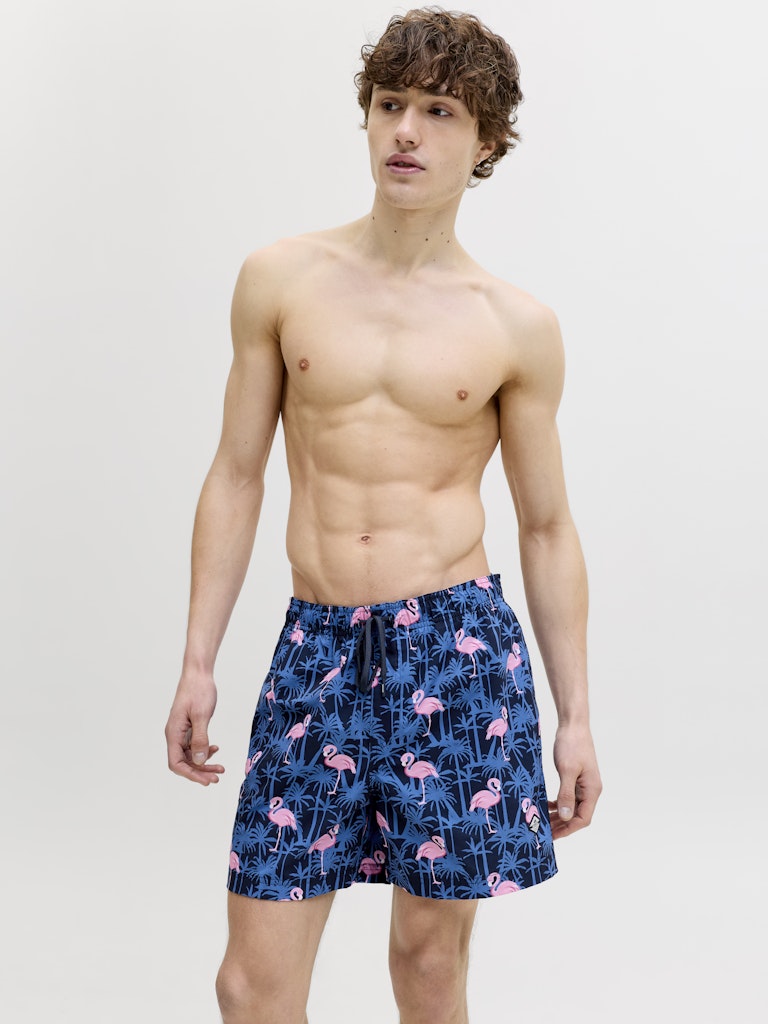 Jpstmaui Vibes Novelty Aop Swim Short Sn - Blauw Dessin