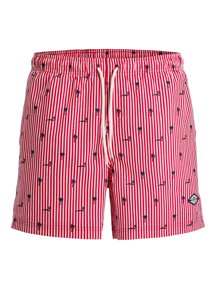 Jpstmaui Breeze Mini Stripe Swim Srt Sn - Rood Dessin