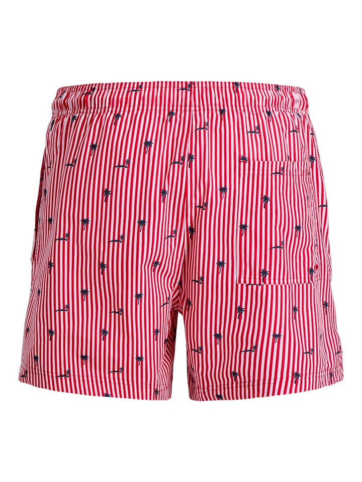 Jpstmaui Breeze Mini Stripe Swim Srt Sn - Rood Dessin