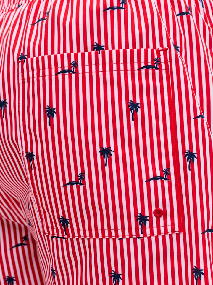 Jpstmaui Breeze Mini Stripe Swim Srt Sn - Rood Dessin