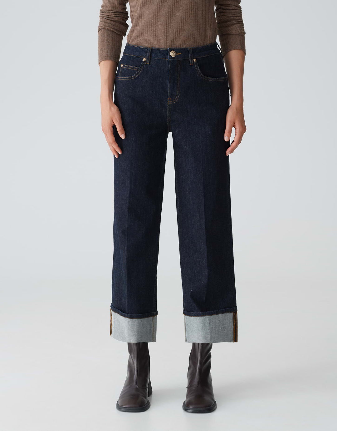 Opus Mipo 1031599275349 jeans loose fit dames - Blue Denim - L28