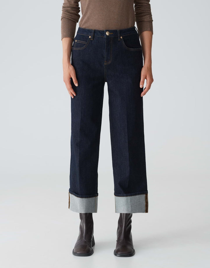 Opus Mipo 1031599275349 jeans loose fit dames - Blue Denim - L28
