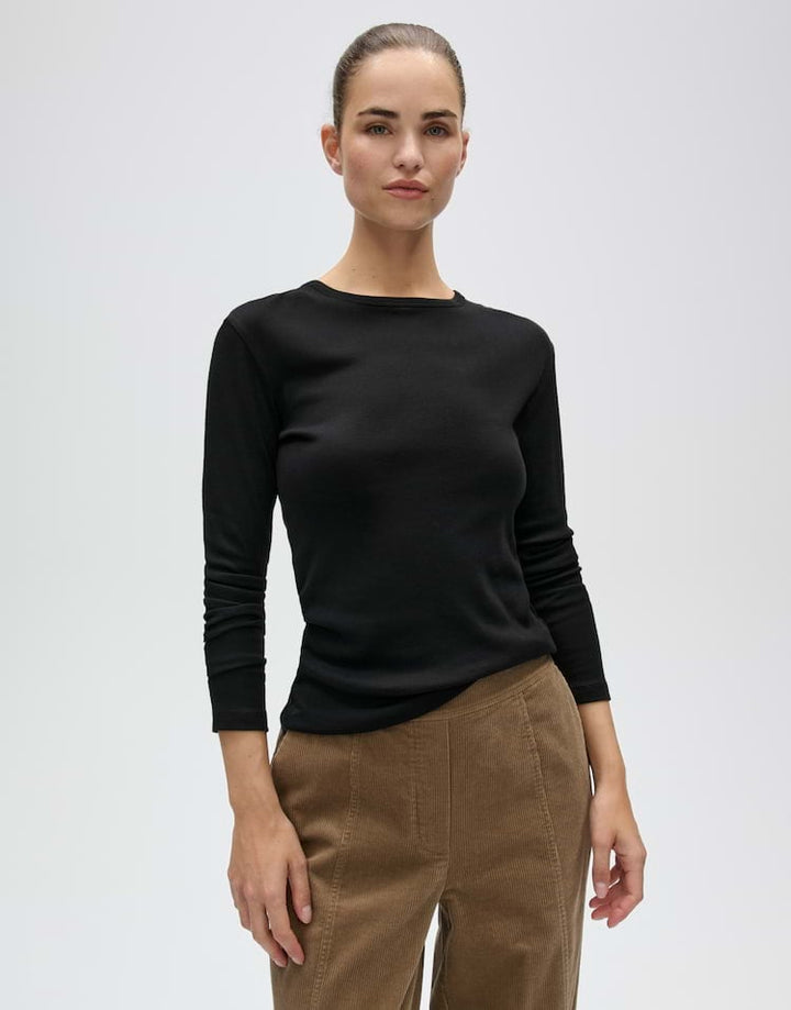 Opus Sherrie 1062489343100 t-shirt l/m zwart