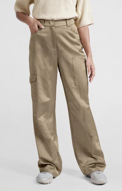 YAYA Women lange broek camel – dames