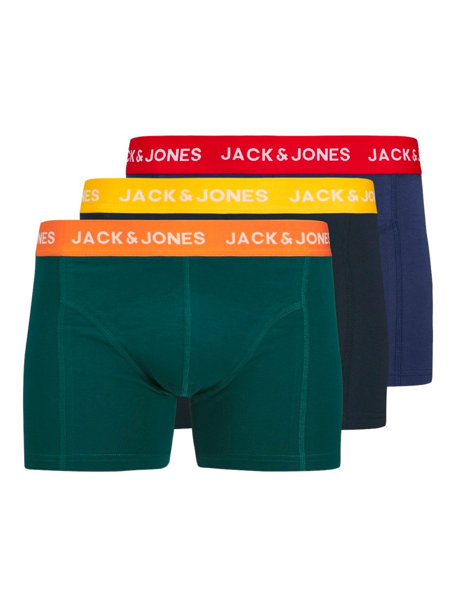 Jacmick Solid Trunks 3 Pack Ln Styd - Blauw Dessin