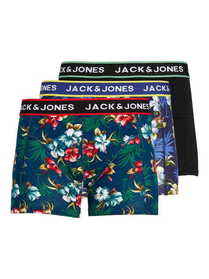 Jacflower Trunks 3 Pack.noos - Zwart