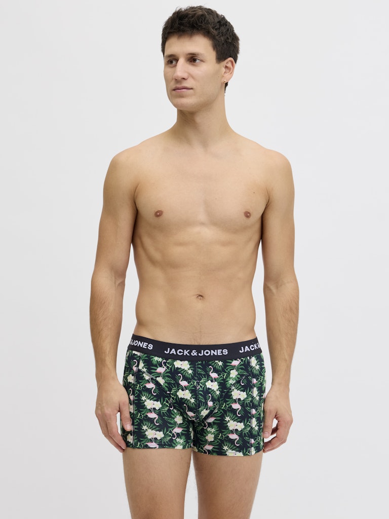 Jacflamingo Flower Trunks - Zwart Dessin