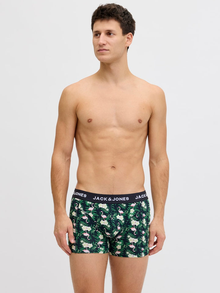 Jacflamingo Flower Trunks - Zwart Dessin