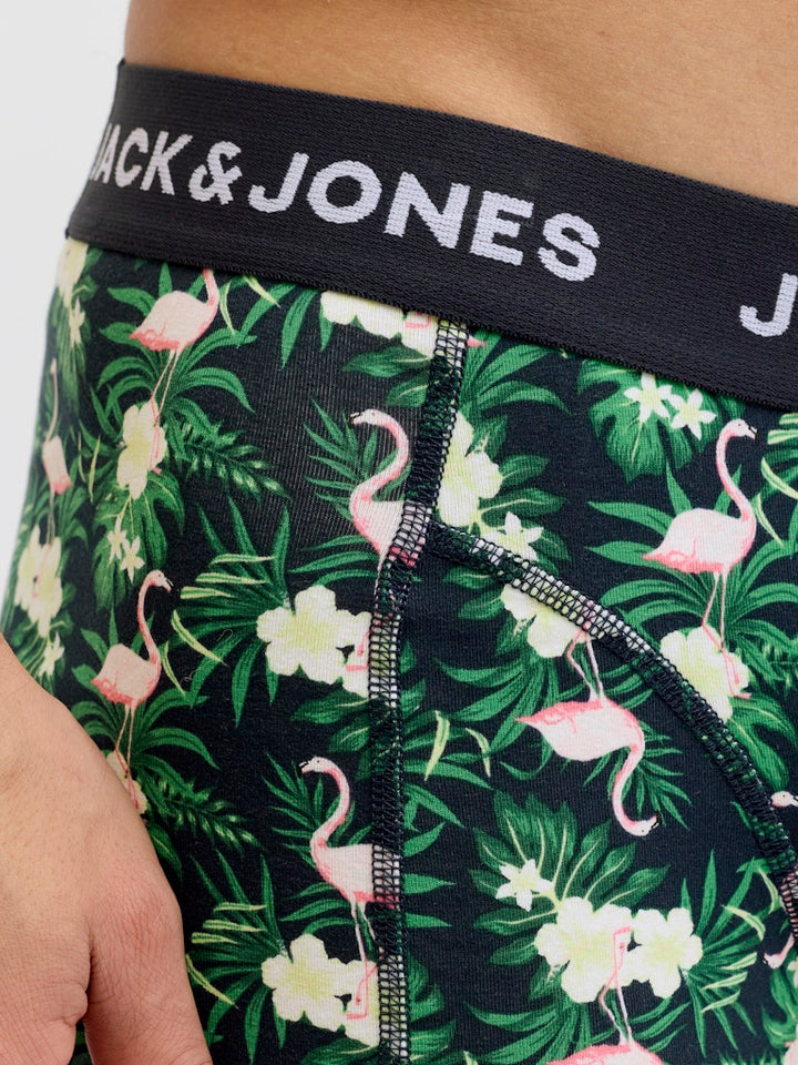 Jacflamingo Flower Trunks - Zwart Dessin