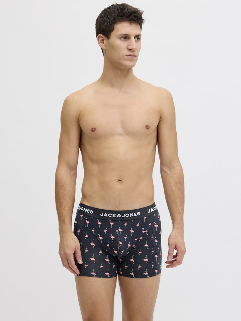 Jacflamingo Flower Trunks - Zwart Dessin