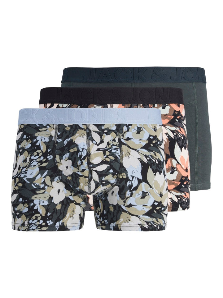 Jacjonah Flower Trunks 3 Pack - Zwart Dessin