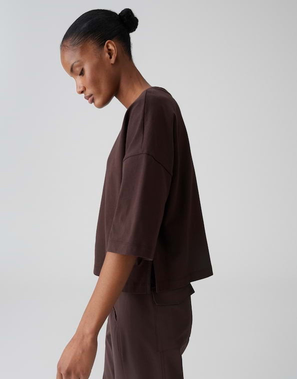 Opus Sarenzi T-shirt bruin – dames