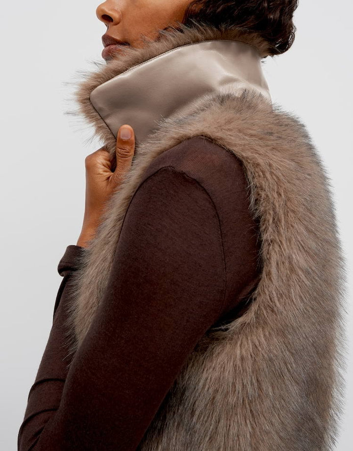 Opus Wafury 10624314524465 gilet dames taupe