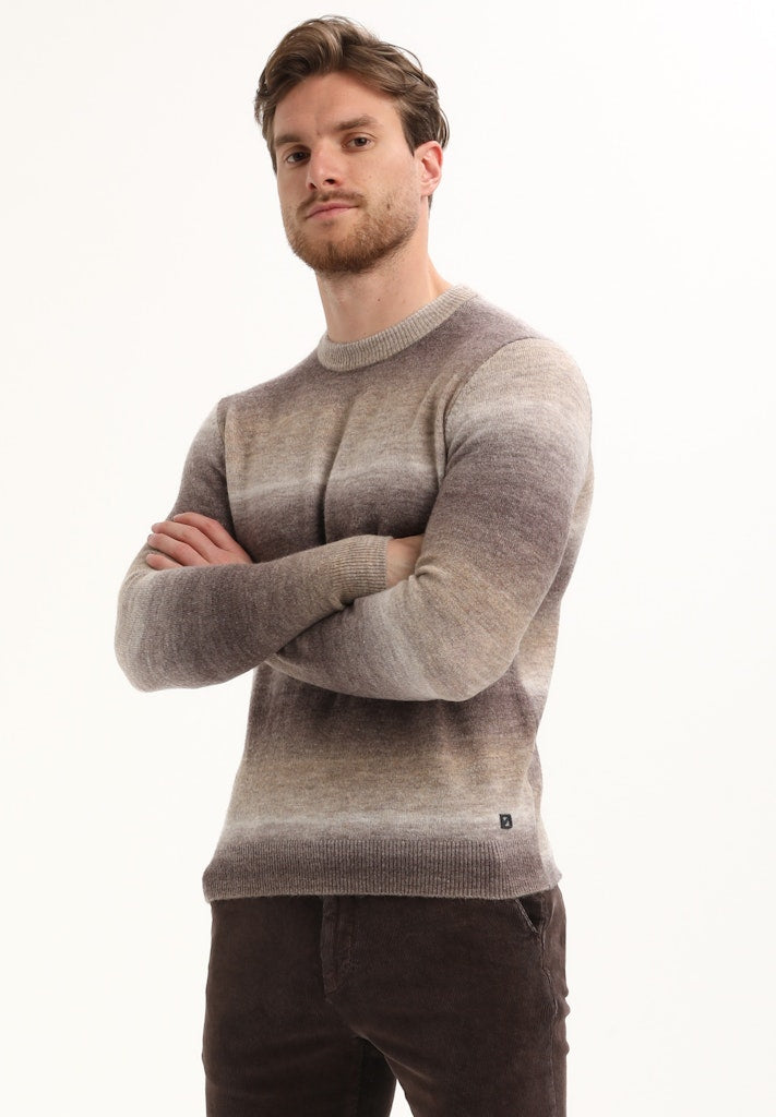 Gabbiano men 615773 trui heren bruin dessin