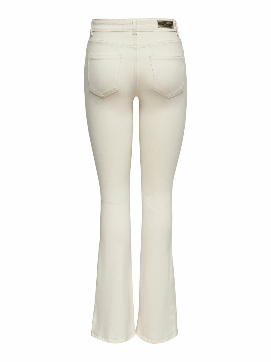 Only 15230778 blush – dames bootcut flare jeans - Ecru - L34