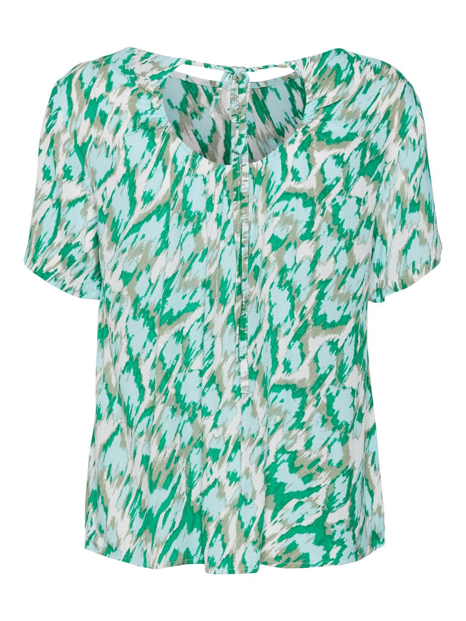 VERO MODA 10281906 Menny top k/m dames – groen dessin