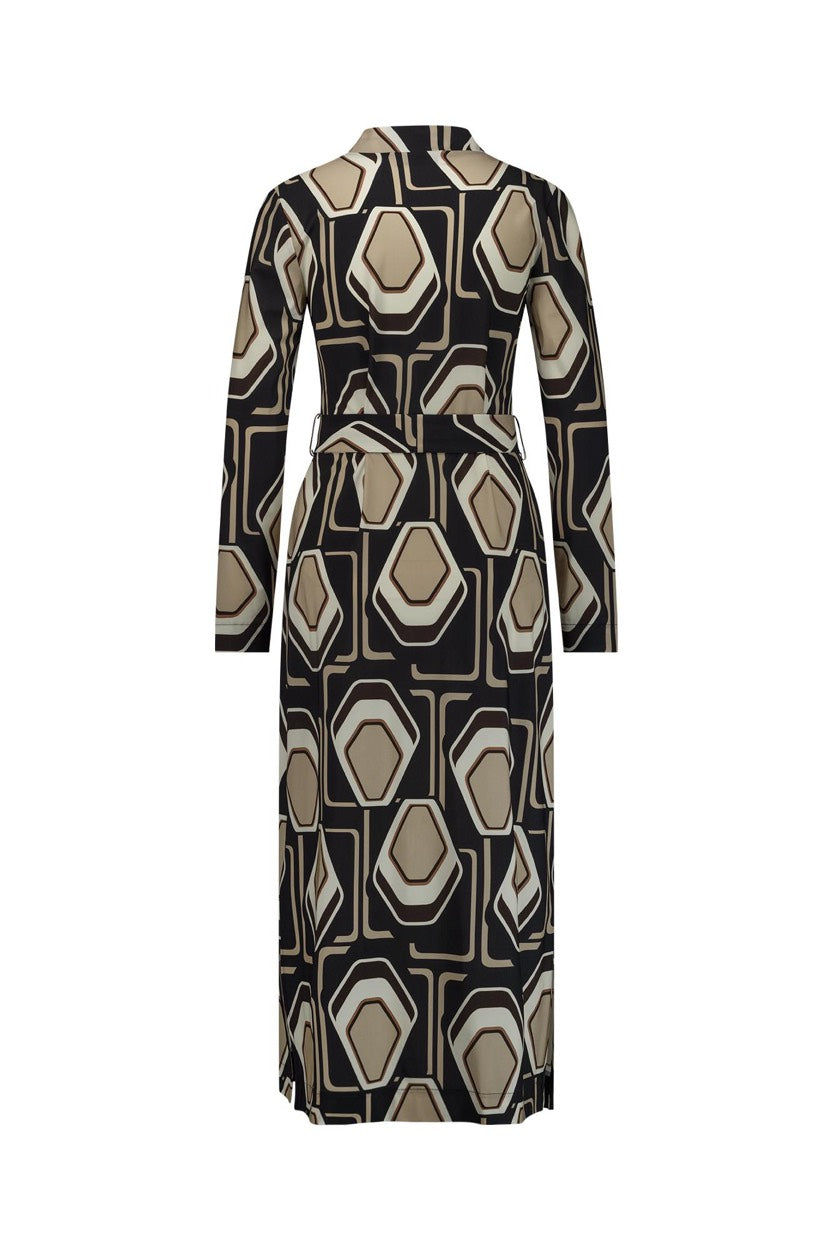 Studio Anneloes 12141 Wendi jurk midi dames – zwart dessin