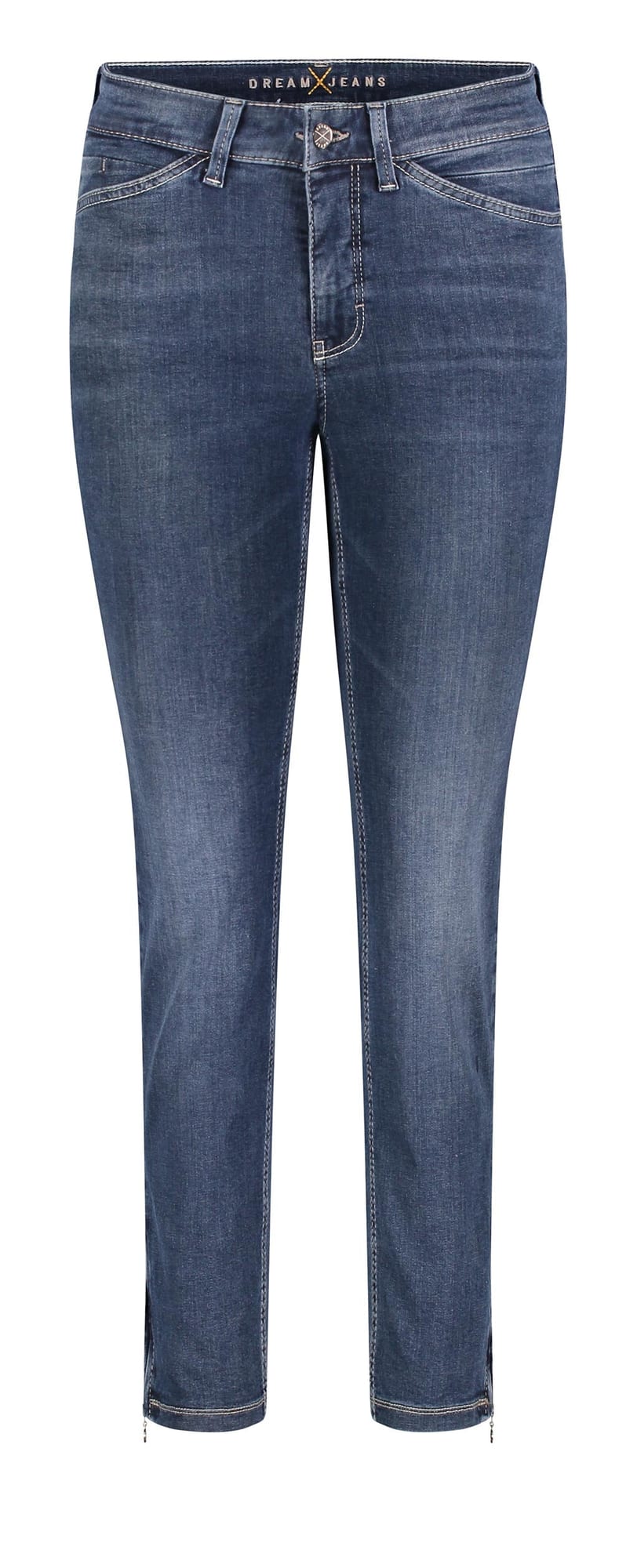 MAC DREAM CHIC 7/8 broek denim dames – blue denim