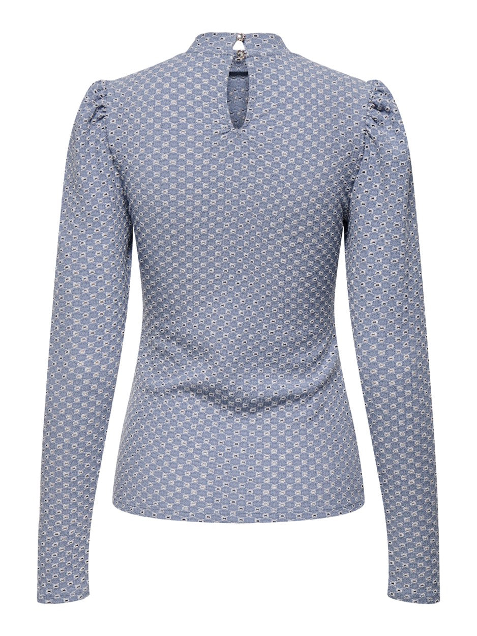 Only Genny top blauw dessin – dames