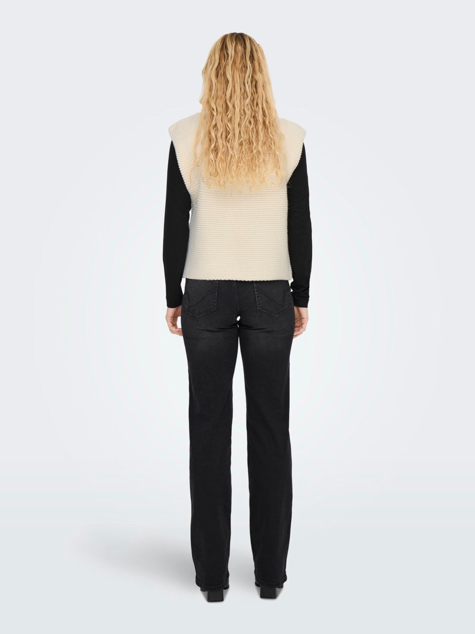 Only gilet gebreid Loui beige – dames