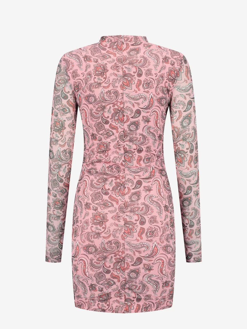 Nikkie N 5-838 2402 jurk kort dames – roze dessin