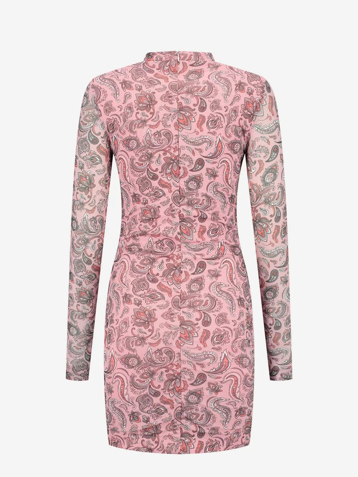 Nikkie N 5-838 2402 jurk kort dames – roze dessin