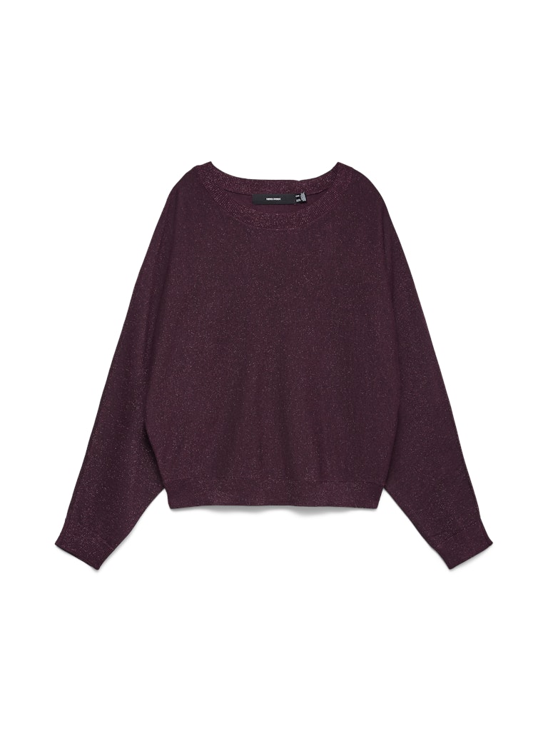 VERO MODA 10336328 hapyglitter trui dames bordeaux