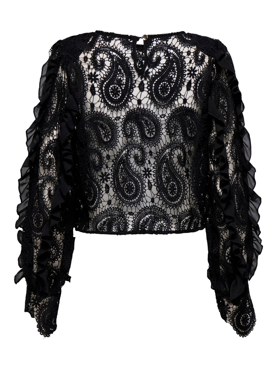 Only Hallie top zwart – dames