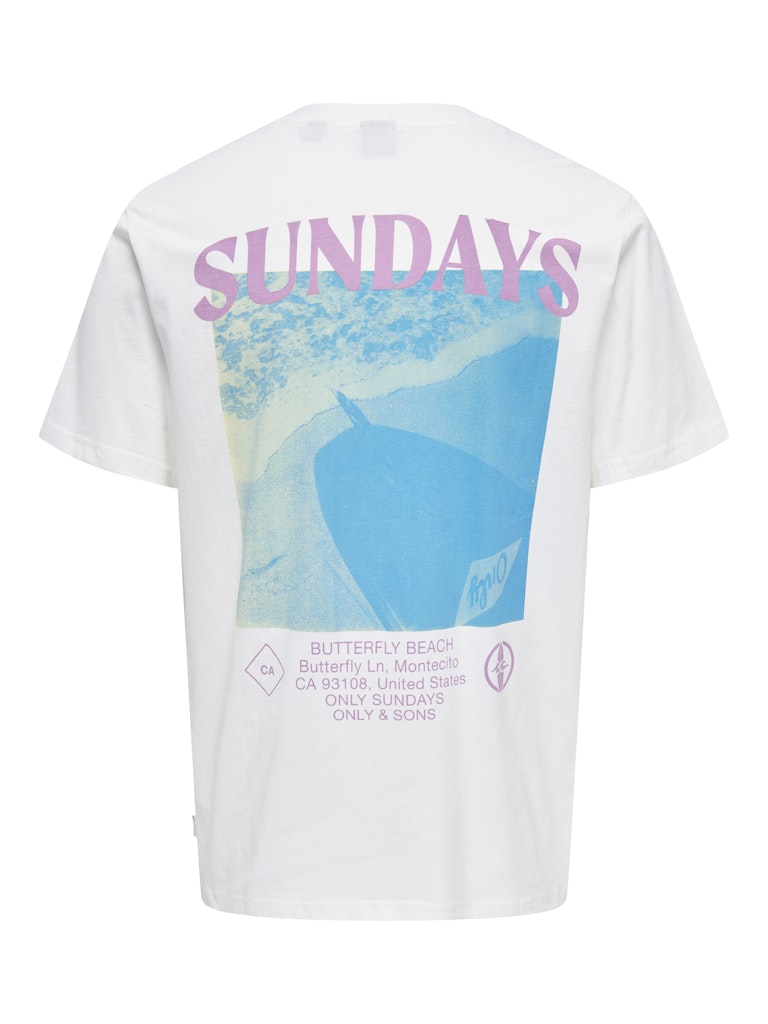 ONLY & SONS t-shirt k/m heren off-white – Skye