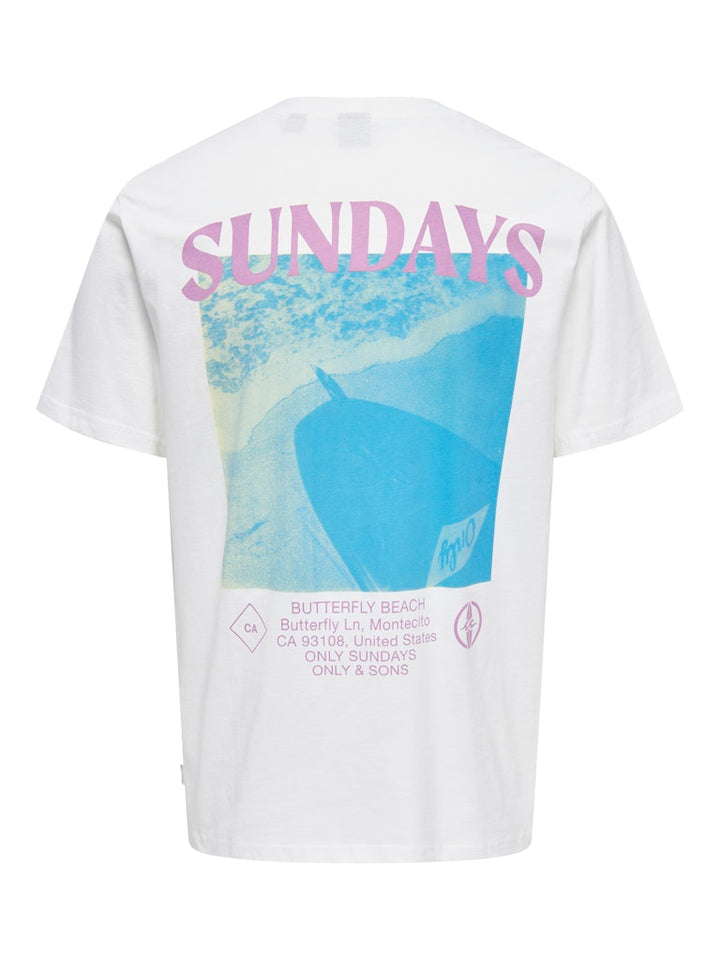 ONLY & SONS t-shirt k/m heren off-white – Skye