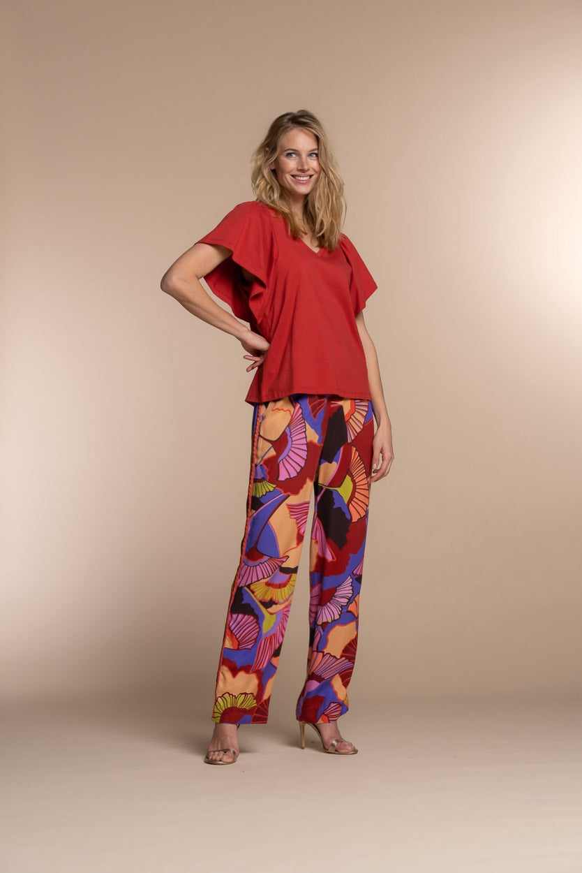 Geisha lange broek dames multicolor