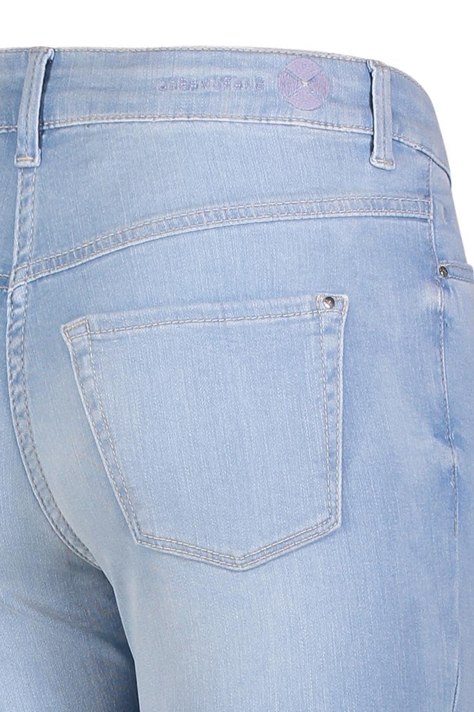MAC DREAM SUMM 7/8 broek denim dames – blauw denim - Blue Denim