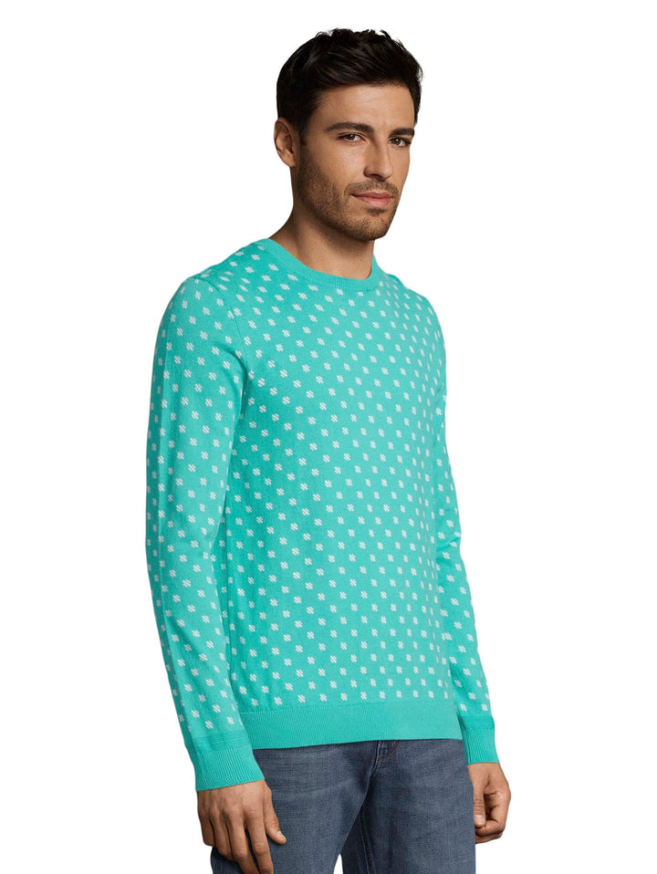 Tom Tailor printed sweater mint – heren