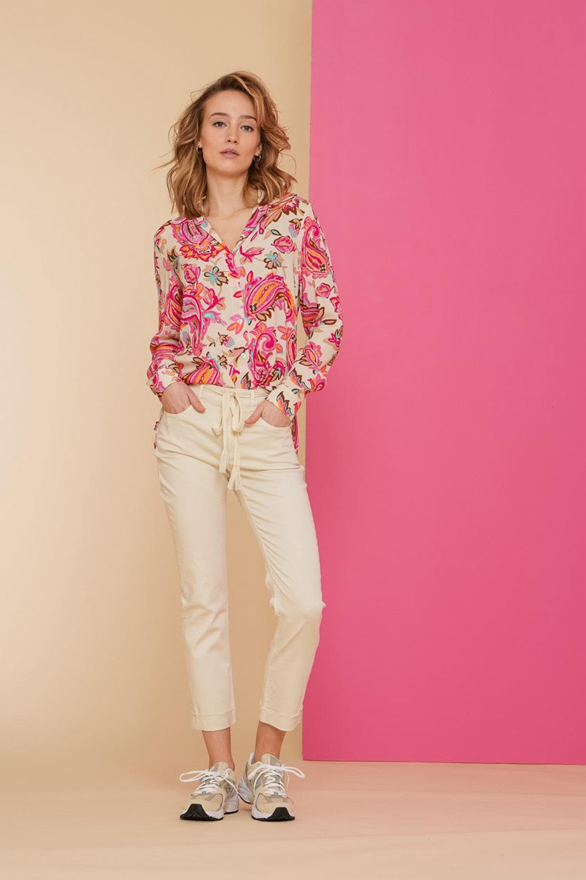 Geisha lange broek ecru – dames