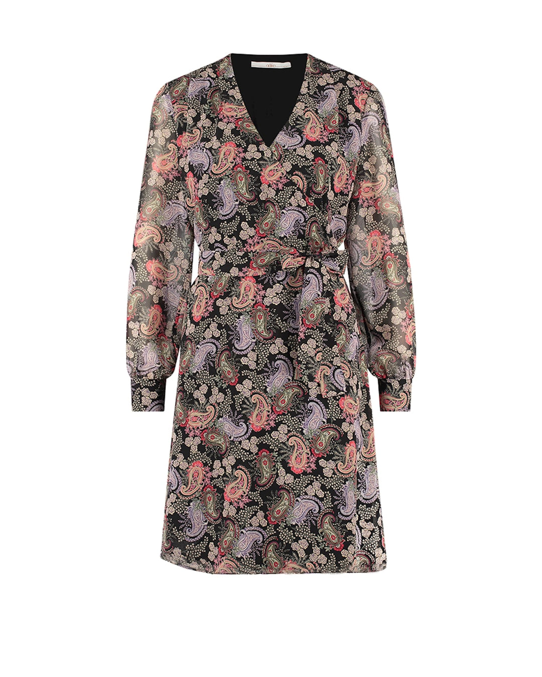 Aaiko Penrose PES 523 jurk midi zwart dessin – dames