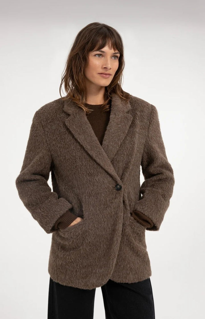 YAYA Women 01-511054-610 blazer dames bruin melee