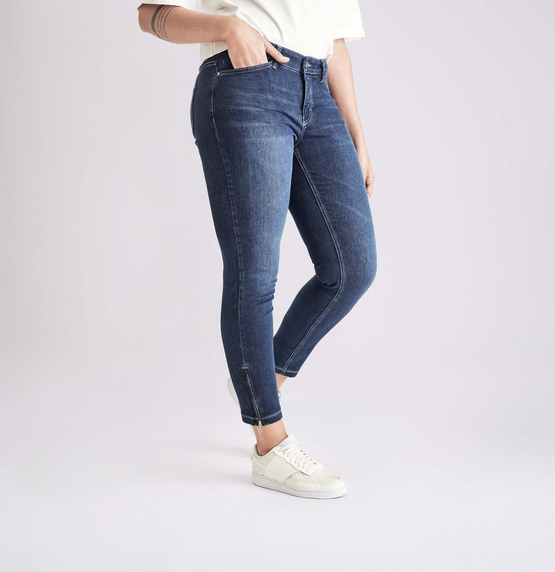 MAC DREAM CHIC 7/8 broek denim dames – blue denim