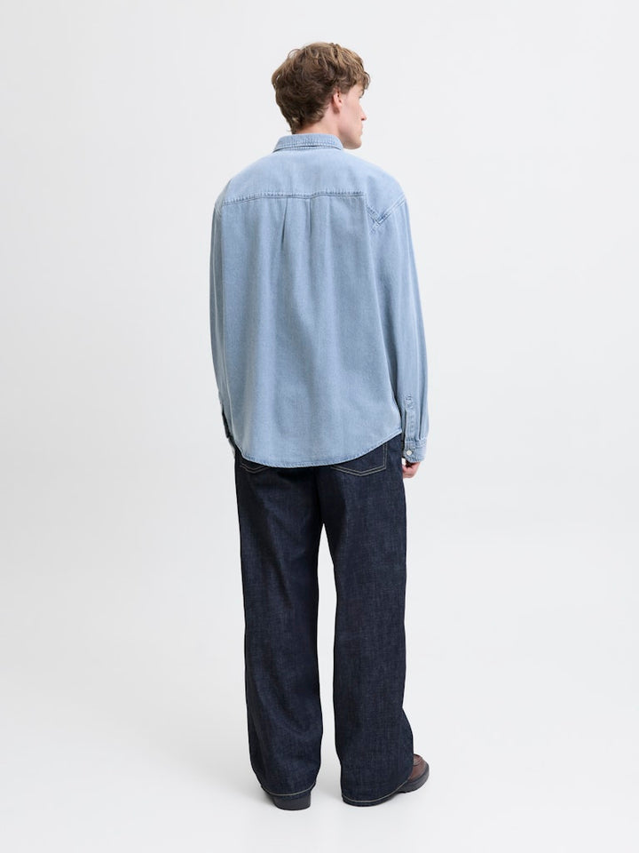 Jack & Jones 12282775 Norrebro overhemd l/m denim heren blue denim