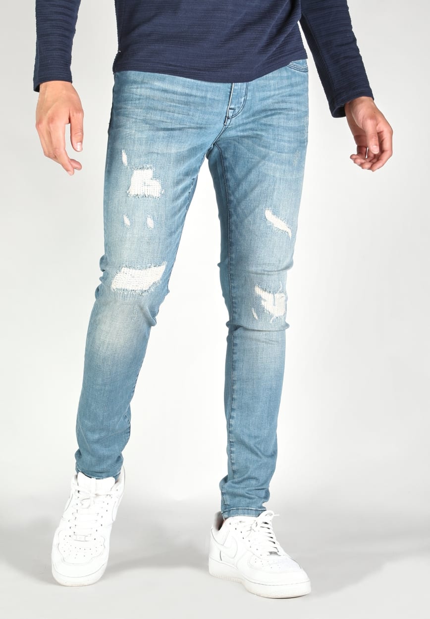 Gabbiano men 821755 Ultimo jeans skinny fit heren - Blue Denim - L34