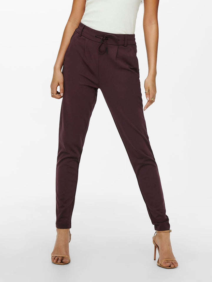 Only poptrash lange broek bordeaux – dames - L34