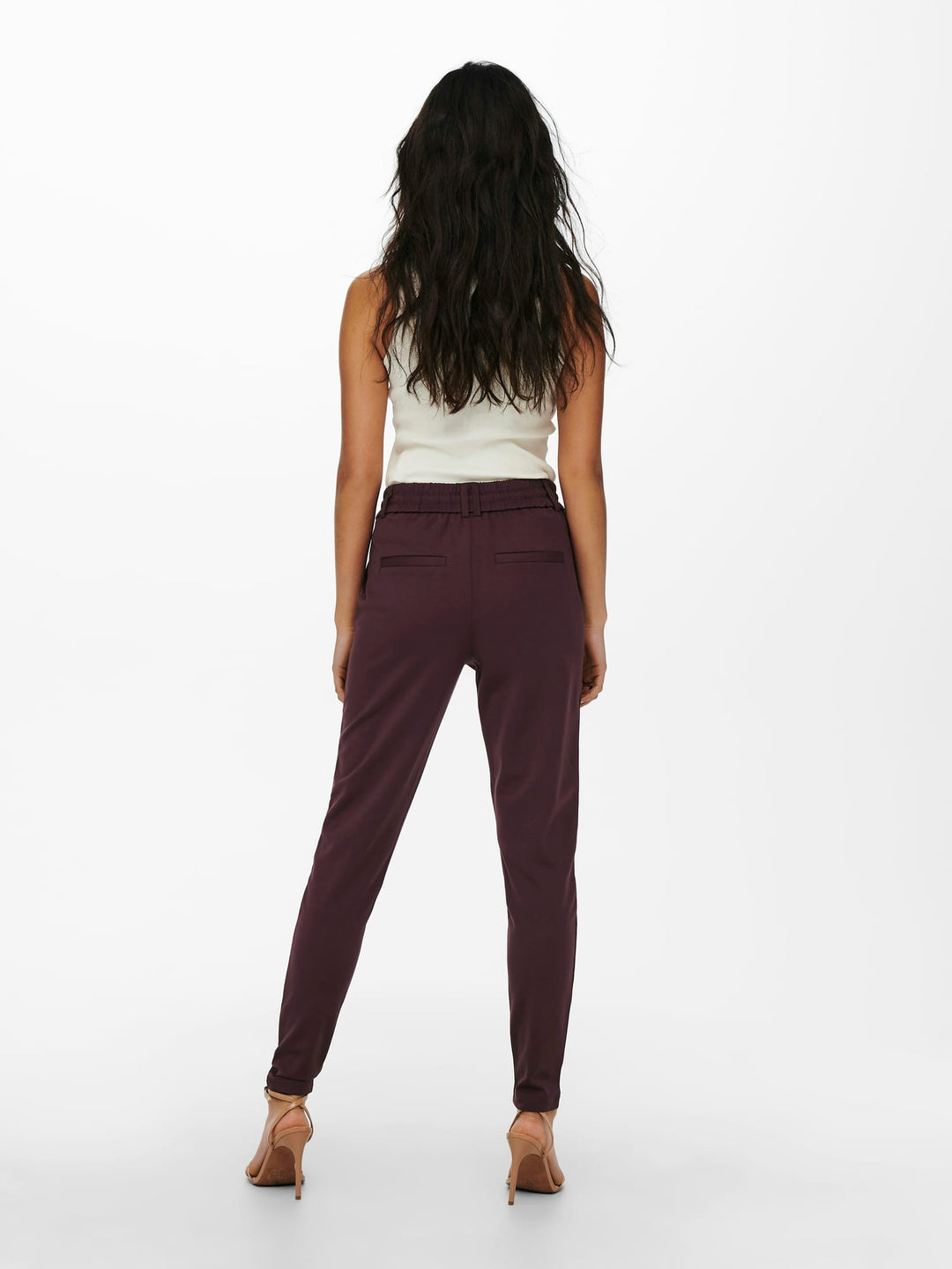 Only poptrash lange broek bordeaux – dames - L32