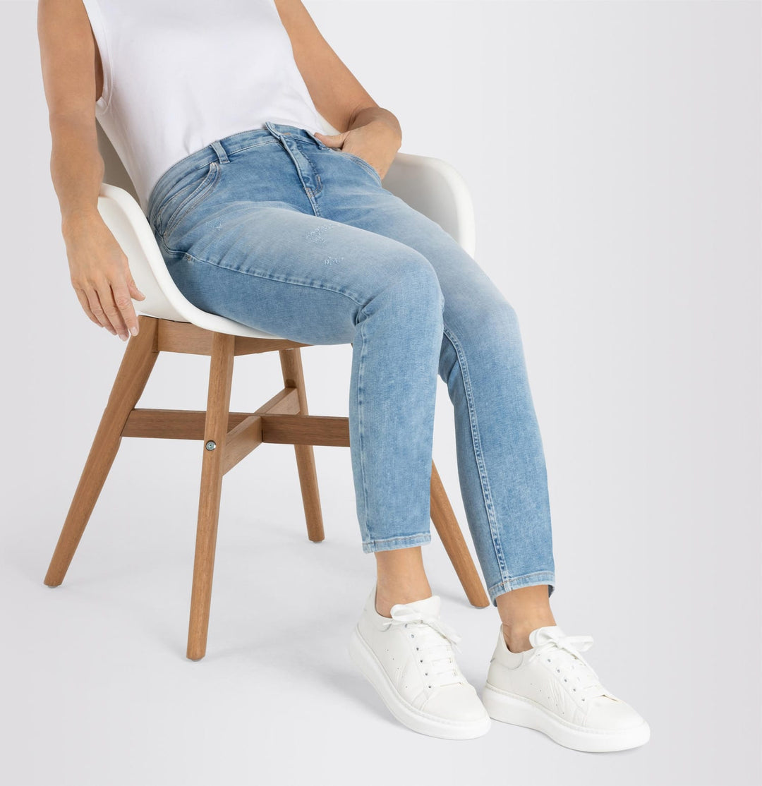 MAC Mel jeans slim fit dames – blue denim - L30